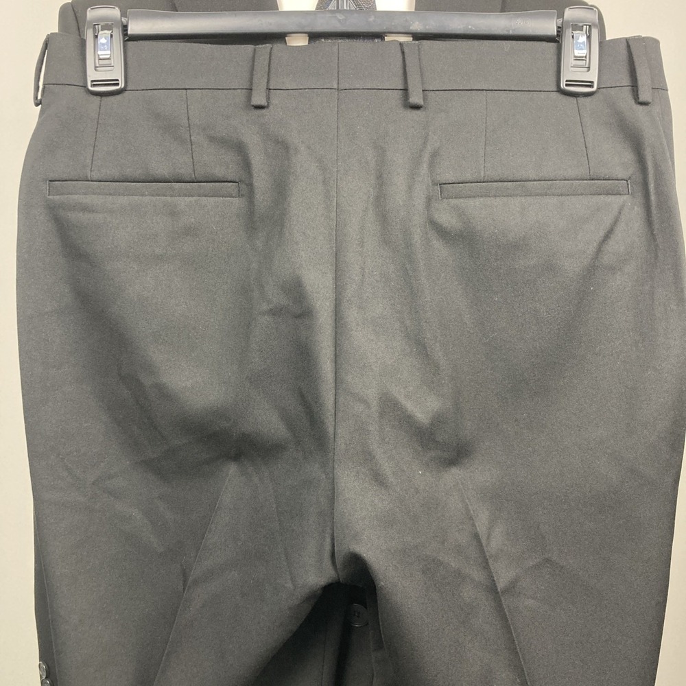 DKNY Mens Modern fit 2-pc Suit 40L 33W 32L Black Solid Stretch - Picture 12 of 12